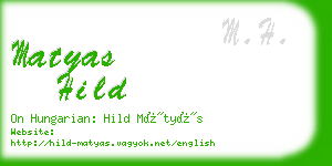 matyas hild business card